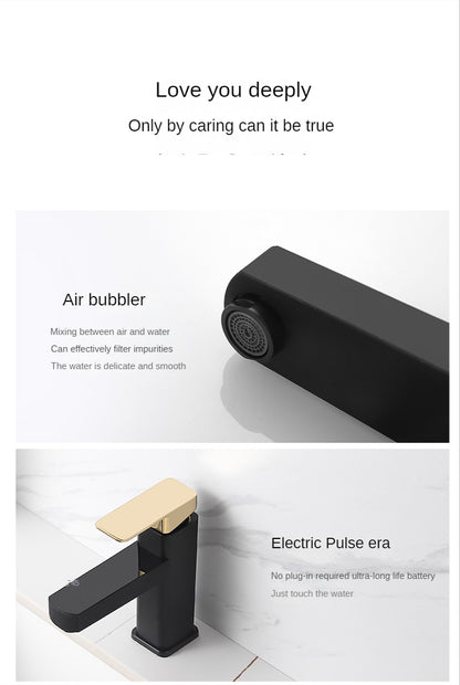 Grifo mezclador digital de temperatura KKTNSG LED para lavabo, con instalación sobre encimera y grifo para agua fría y caliente.