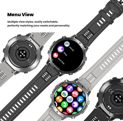 Reloj inteligente LIGE para hombre, con batería de 900 mAh, Bluetooth, llamadas, frecuencia cardíaca, oxígeno en sangre, brújula, monitor de salud, resistente al agua