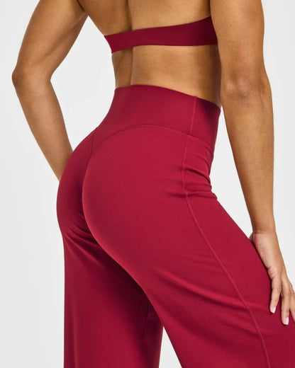 Pantalones rectos de tejido ultrasuave tipo mantequilla para mujer, pantalones de yoga de talle medio, mallas deportivas de tacto natural, leggings de pilates, pantalones deportivos para correr.