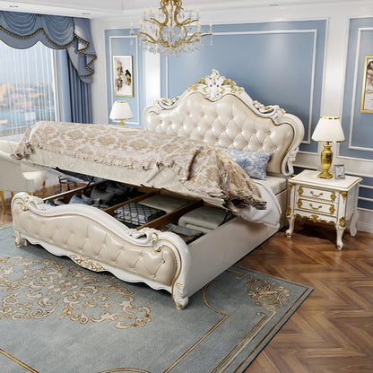 Cama doble europea de estilo minimalista, de lujo, moderna, ajustable, para matrimonio, muebles para el hogar.