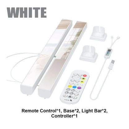 Par de luces LED RGB para decoración de habitaciones, lámpara Abyss con Bluetooth, luz nocturna ambiental, iluminación de ambiente para escritorio, TV, PC, juegos, retroiluminación
