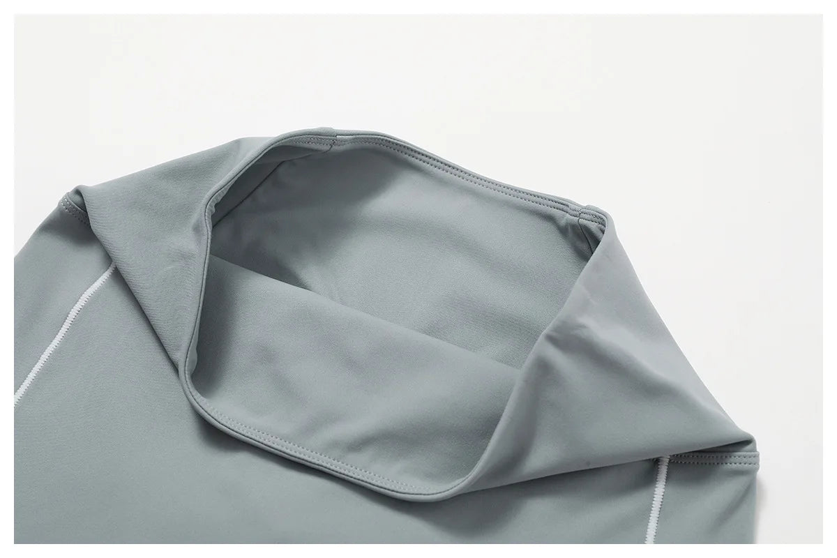 Conjunto deportivo de yoga FUBEIKE para mujer, de verano, color nude, ajustado, con espalda descubierta, ideal para gimnasio, ropa deportiva para mujer, para correr al aire libre.