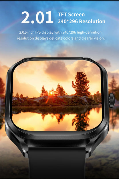 Reloj inteligente FOXBOX para mujer, con pantalla curva 3D, Bluetooth, llamadas, deportivo, resistente al agua, monitor de salud, para hombre y mujer.