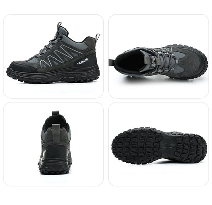 Calzado de seguridad para hombre, zapatos de trabajo con puntera de plástico antiaplastamiento y antiperforación, aislantes, para exteriores, informales, botas de protección laboral, calzado seguro.