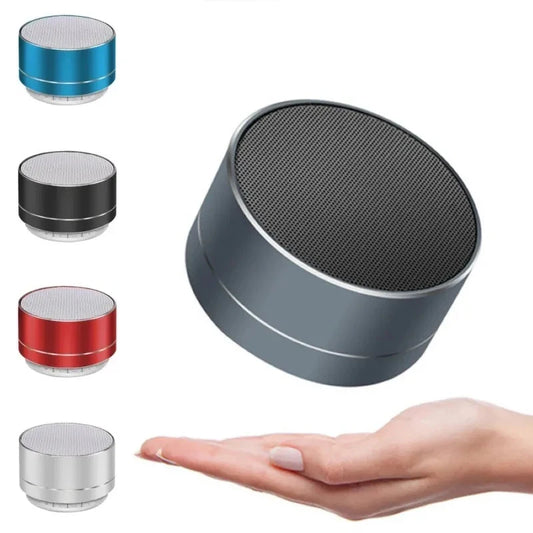Altavoces inalámbricos Bluetooth A10 para exteriores, subwoofer, minialtavoz portátil de aleación de aluminio para música, tarjeta TF/SD, radio, caja de sonido
