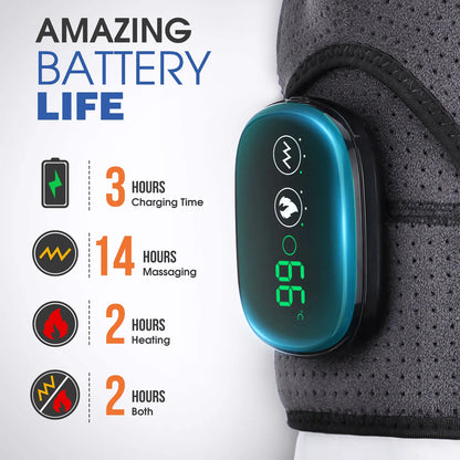 Masajeador de hombros con calefacción eléctrica, soporte para espalda y hombros con calefacción, cinturón de masaje de hombros con calefacción ajustable para la relajación muscular del brazo.