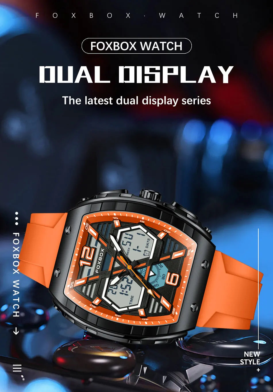 Reloj militar digital LIGE para hombre, resistente al agua hasta 50 m, LED, de cuarzo, deportivo, grande, Masculino