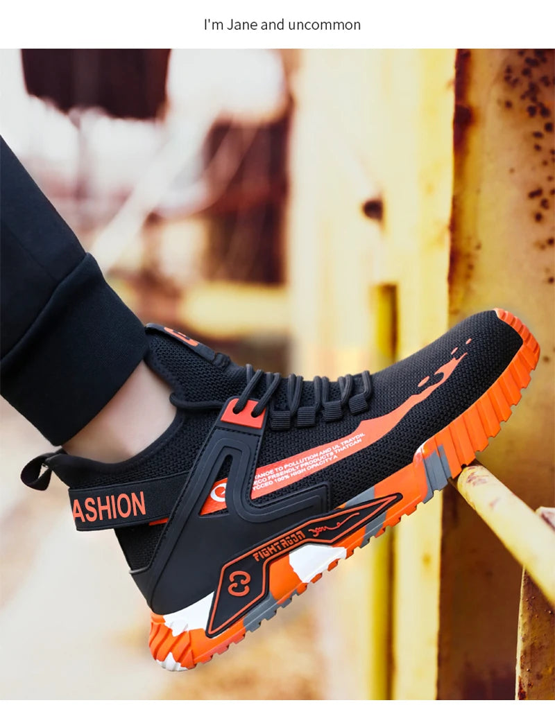 Botas de seguridad de caña alta para hombre, calzado de protección, zapatos de trabajo con puntera de acero, zapatos de seguridad antiperforación para hombre y mujer, botas de seguridad para el trabajo.