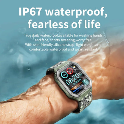 Reloj inteligente FOXBOX con seguimiento deportivo para Xiaomi, Android, GPS, militar, Bluetooth, llamadas, resistente al agua, para exteriores, 2024