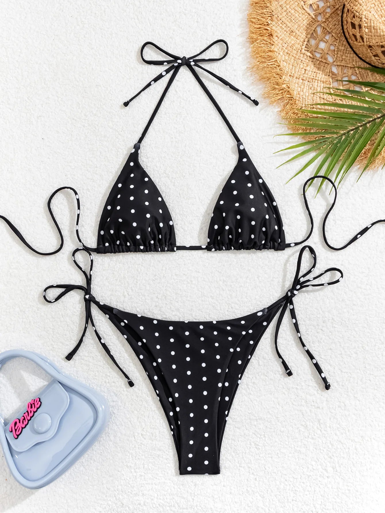 Conjunto de bikini para mujer, novedad de 2025, con tiras laterales ajustables, traje de baño de alta gama, sexy, de dos piezas, para playa, de verano, push up.