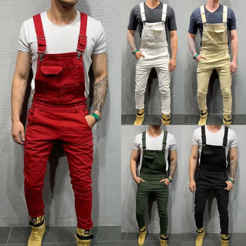 Peto vaquero para hombre, estilo motero, tallas grandes, informal.