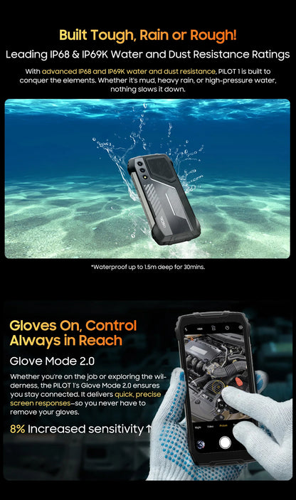 [Estreno mundial] Blackview OSCAL PILOT 1: Teléfono resistente, smartphone de 6 GB y 256 GB, pantalla HD+ de 6,67", batería de 15000 mAh y NFC.