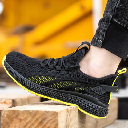 Zapatos de seguridad con puntera de acero para hombre y mujer, zapatillas de trabajo ligeras, zapatos de trabajo a prueba de perforaciones, botas de trabajo de seguridad unisex para la construcción.