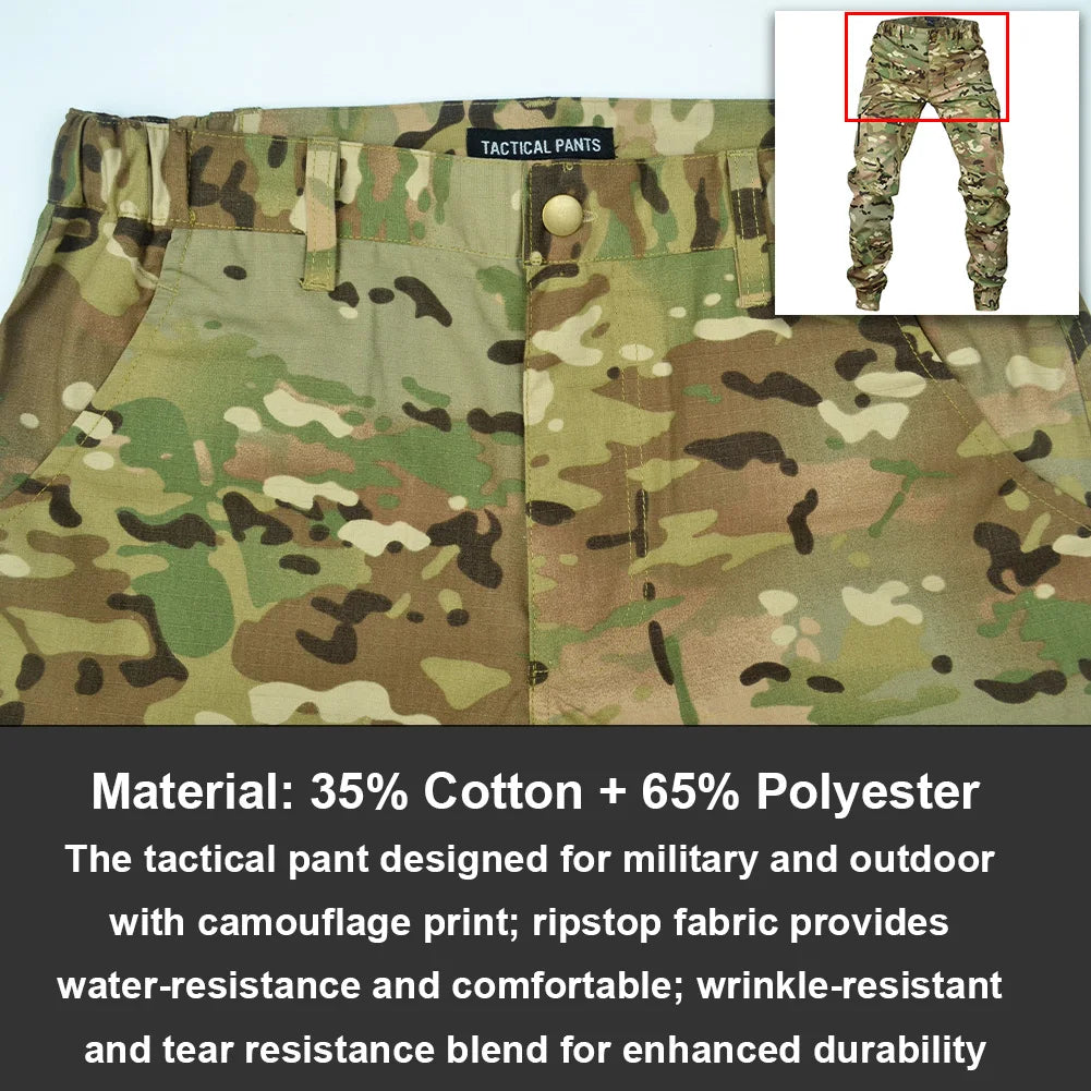 Pantalones de chándal tácticos Mege con camuflaje para exteriores, pantalones cargo antidesgarro, ropa de trabajo, pantalones de senderismo, ropa de calle para hombre