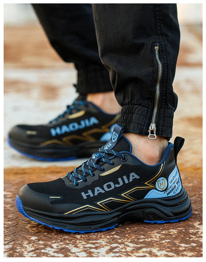 Zapatos de seguridad ligeros para hombre, antirotura, antipinchazos, zapatillas de trabajo, botas de seguridad protectoras, zapatos de trabajo con puntera de acero.