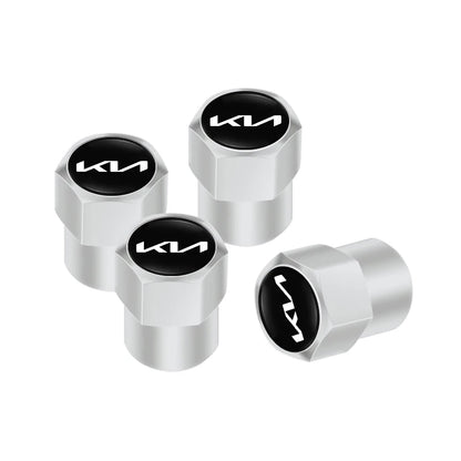4 tapones para válvulas de neumáticos de coche con logotipo, accesorios para KIA EV6 Stinger RIO Sorento Picanto Ceed Borrego Syros K4 K5