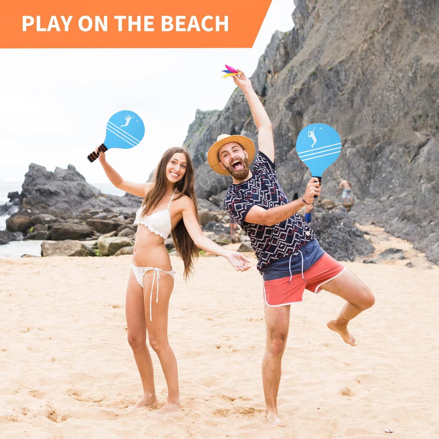 Juego de bádminton para niños, adolescentes y adultos: juegos familiares, carreras de madera, regalos, para interiores y exteriores, playa, patio