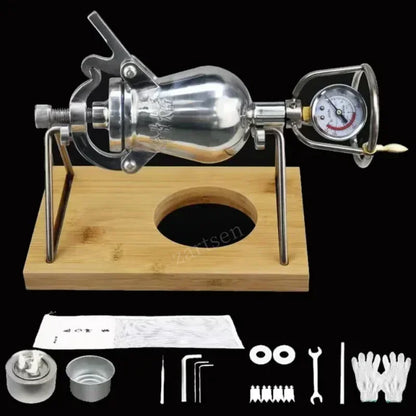 Máquina de palomitas de maíz manual de 300 ml, 360 ml y 500 ml, de acero inoxidable, para hacer palomitas de maíz a fuego abierto.