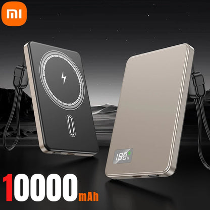 Batería externa portátil Xiaomi de 500.000 mAh, inalámbrica y magnética, PD22,5 W, carga rápida, compatible con Magsafe para iPhone y Samsung.