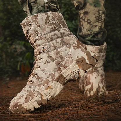 2024 Men boots Tactical Shoes High Top Hiking Durable  Anti-Slip Outdoor Climbing Trekking shoe Military Tactical Low Boots