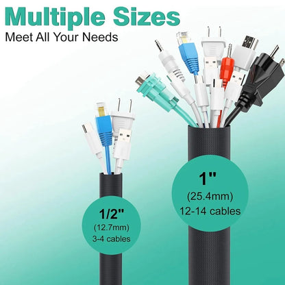Protector de cable de 3 m apto para mascotas, funda de 1,27 cm, protege los cables de mordeduras de perros y gatos.