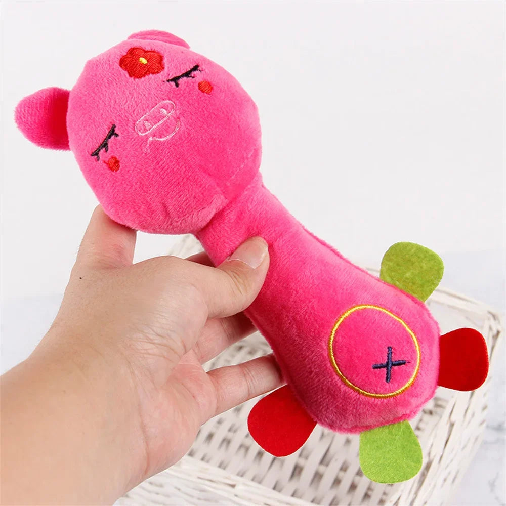 Juguete chirriante con forma de animales para perros pequeños, peluches, juguetes interactivos para masticar, accesorios para jugar con cachorros malteses.