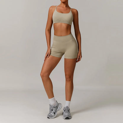 Conjunto de yoga deportivo sin costuras para mujer, 2 o 3 piezas, ropa deportiva para gimnasio, conjuntos de yoga para mujer, chándales, sujetador deportivo, leggings para gimnasio