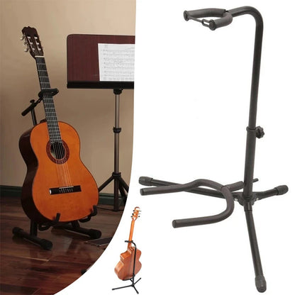 Soporte vertical para guitarra, plegable y ajustable, para ukelele, pipa, bajo, folk, clásico, eléctrico, de madera
