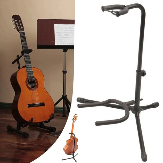 Soporte vertical para guitarra, plegable y ajustable, para ukelele, pipa, bajo, folk, clásico, eléctrico, de madera