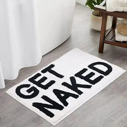 Consigue una alfombra de baño, una bonita alfombra para la bañera o una alfombra de baño para decorar apartamentos, una alfombra de ducha con mechones grises y blancos.