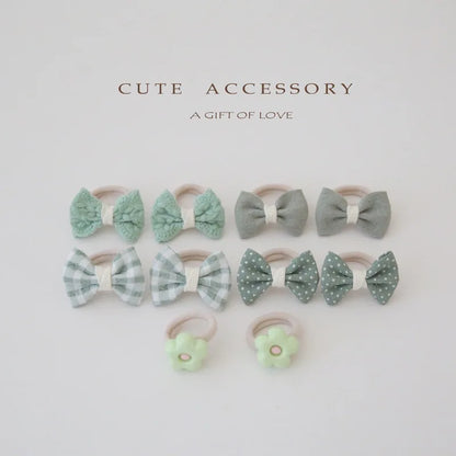 Accesorios para el cabello para niñas, lindas cintas para el cabello, linda cuerda para el cabello, 10 piezas/lote, pinzas elásticas para el cabello para niños.