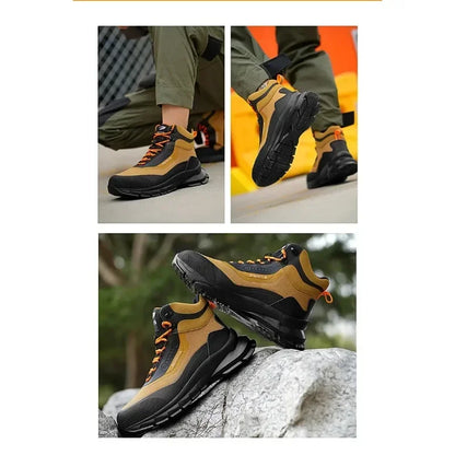 Zapatos de seguridad antisalpicaduras para hombre, botas de trabajo resistentes al desgaste, zapatos con punta de acero, zapatos protectores a prueba de pinchazos, zapatillas de seguridad