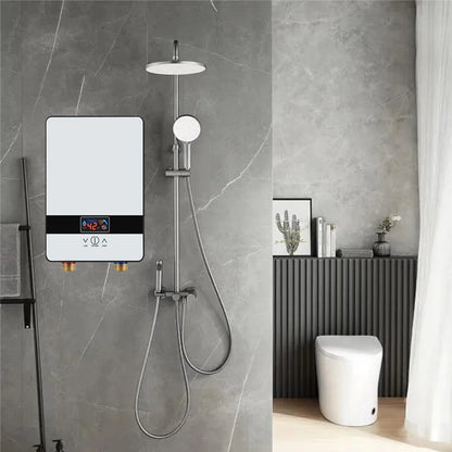 Calentador de agua eléctrico instantáneo de 6500 W y 220 V con termostato. Calentador de flujo para baño. Calefacción instantánea para cocina y ducha.
