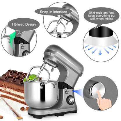 Batidora de pie de alta potencia para el hogar, 2000 W, 11 L, para masa de pan y pasteles, electrodoméstico de cocina eléctrico planetario.