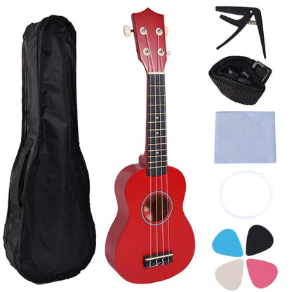 Ukelele de 21 pulgadas, instrumento musical educativo, juguete de guitarra acústica, textura para clases de música y práctica en casa.