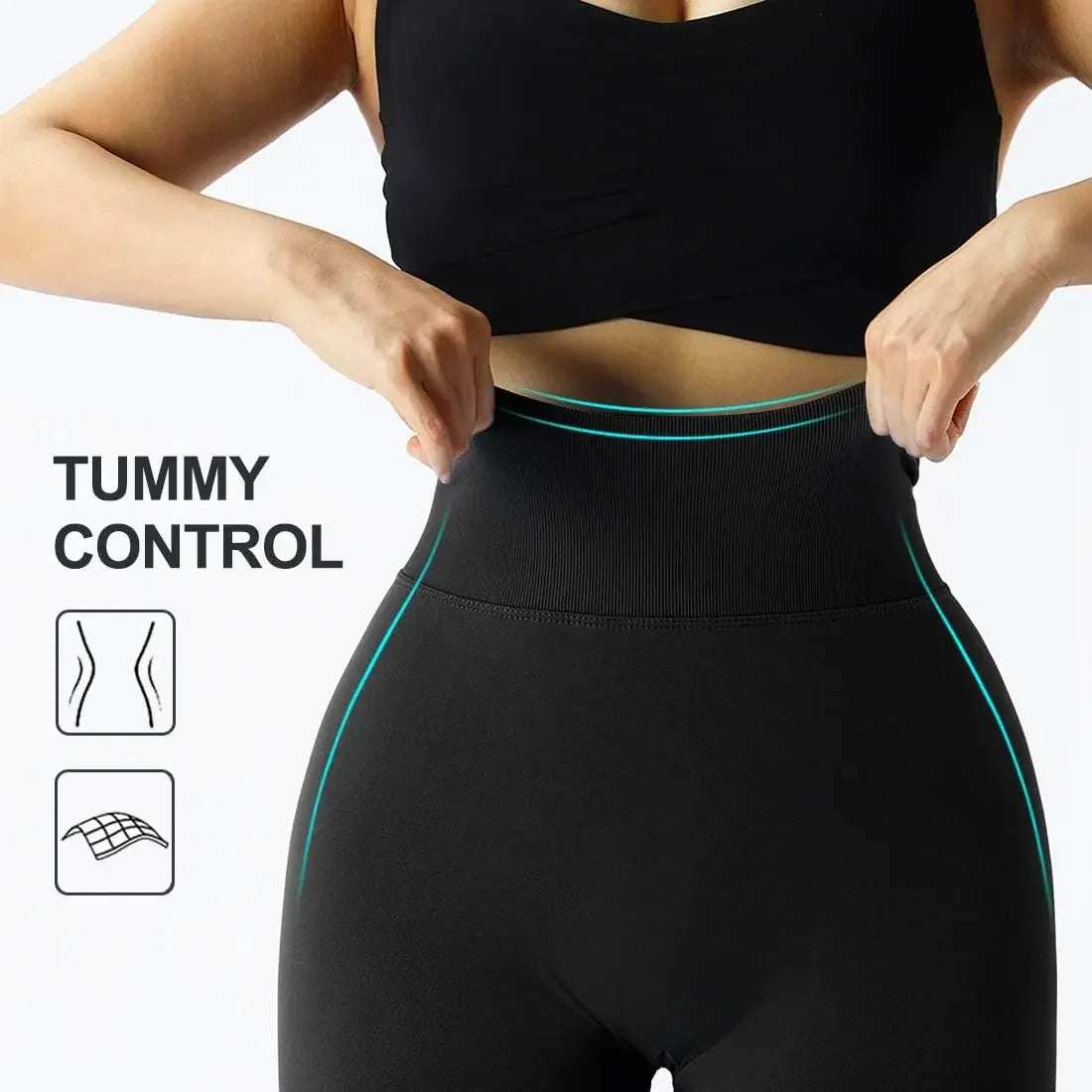 Pantalones deportivos de gimnasio sin costuras para mujer, tejidos de punto, cintura alta y ajustados a la cadera, con efecto push-up en los glúteos, color melocotón, para yoga, 2023.