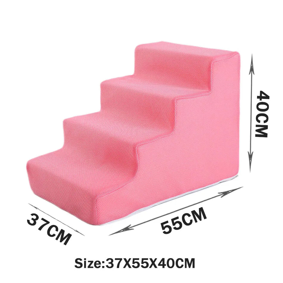 Escaleras para mascotas, juguetes para gatos y perros, escalera de 2, 3 y 4 escalones para perros, rampa para cachorros, escalera de esponja desmontable, accesorios para mascotas