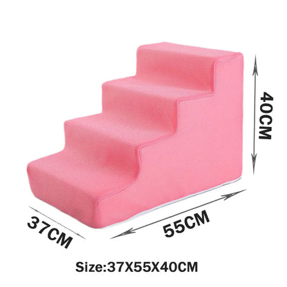 Escaleras para mascotas, juguetes para gatos y perros, escalera de 2, 3 y 4 escalones para perros, rampa para cachorros, escalera de esponja desmontable, accesorios para mascotas