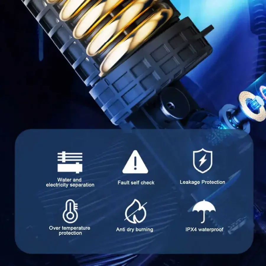 Calentador de agua eléctrico instantáneo con función de memoria, conversión de frecuencia y temperatura constante. 220 V, 4500 W.