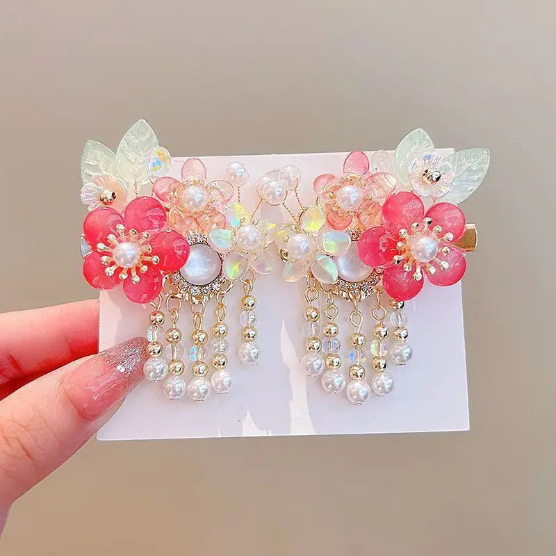 Accesorios para niños Tocados Hanfu Accesorios para el cabello de estilo chino Pinzas para el cabello para niñas Accesorios Par de pinzas