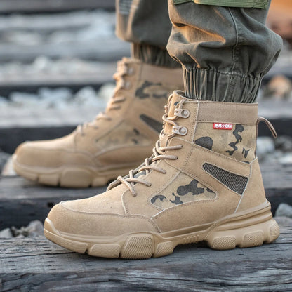 Zapatillas indestructibles, zapatos de seguridad con puntera de acero, resistentes a perforaciones, botas tácticas