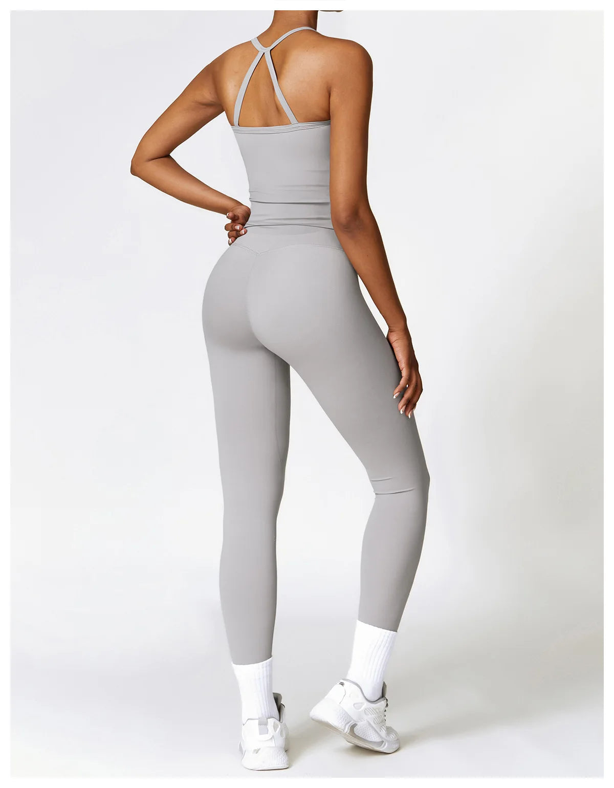 2PCS Seamless Yoga Set Women Workout Set Sportswear Gym Clothing Fitness Long Sleeve Crop Top High Waist Leggings Sports Suits