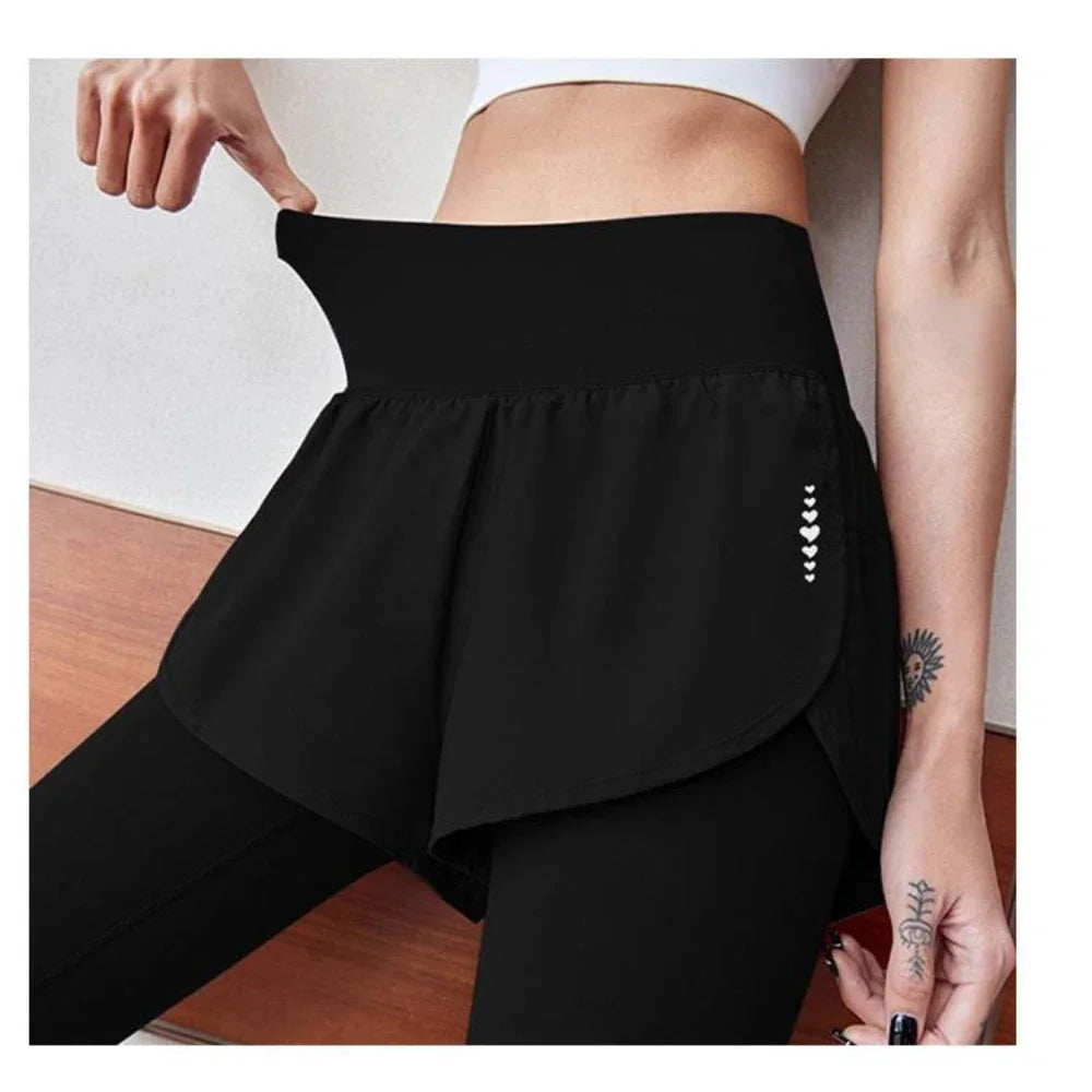Pantalones deportivos de gimnasio para mujer, mallas de entrenamiento de yoga de cintura alta, faldas, leggings, ropa deportiva para correr, tenis, secado rápido.