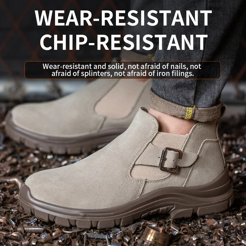 Zapatos de seguridad de moda con puntera de acero para hombre, zapatillas de trabajo, tenis de seguridad, protección industrial para los pies. Originales.