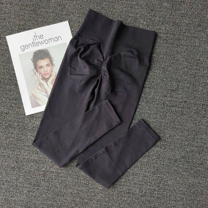 Pantalones de yoga deportivos sin costuras de cintura alta, leggings deportivos para levantar caderas, gimnasio, correr, de secado rápido, ajustados.