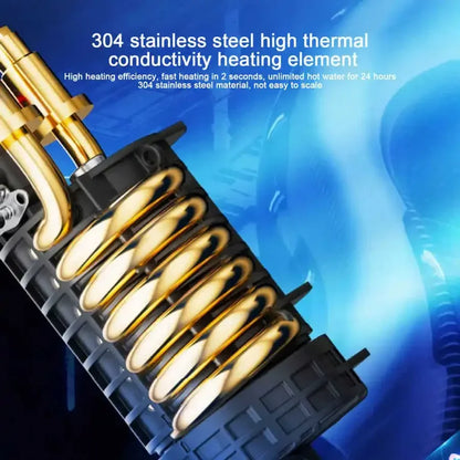 Calentador de agua eléctrico instantáneo con función de memoria, conversión de frecuencia y temperatura constante. 220 V, 4500 W.