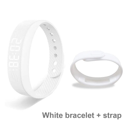 Pulsera inteligente LED digital resistente al agua, reloj inteligente con podómetro para correr, monitor, banda inteligente, alarma de vibración y recordatorio.