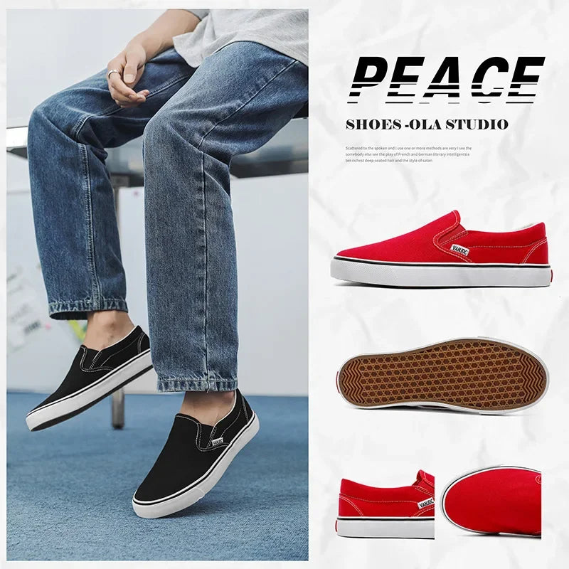 Zapatos casuales de lona sin cordones para mujer, primavera otoño, color liso, suela de goma, cómodos, forrados de algodón, estilo urbano, calzado para estudiantes