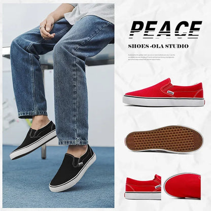 Zapatos casuales de lona sin cordones para mujer, primavera otoño, color liso, suela de goma, cómodos, forrados de algodón, estilo urbano, calzado para estudiantes