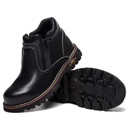 Zapatos de trabajo para hombre 2025, zapatos de seguridad impermeables, botas de cuero anti chispas, zapatos de soldador anti perforaciones y antideslizantes.